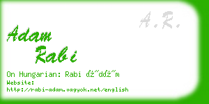 adam rabi business card